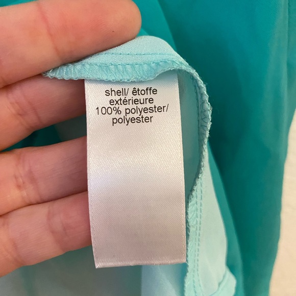 Maurices Dressy 100% Polyester Flowy Womens Size M Blouse RN# 51783 Turquoise - Picture 6 of 7